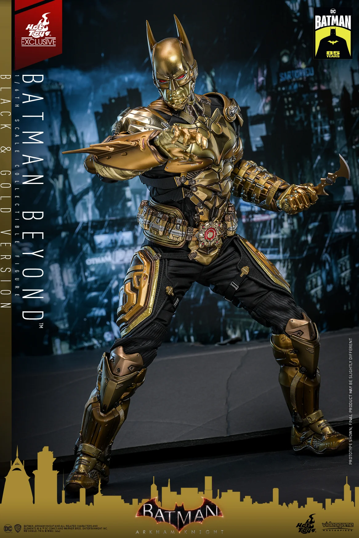 VGM64 - Batman: Arkham Knight - 1/6th scale Batman Beyond (Black & Gold Version) Collectible Figure [Hot Toys Exclusive] - Image 6